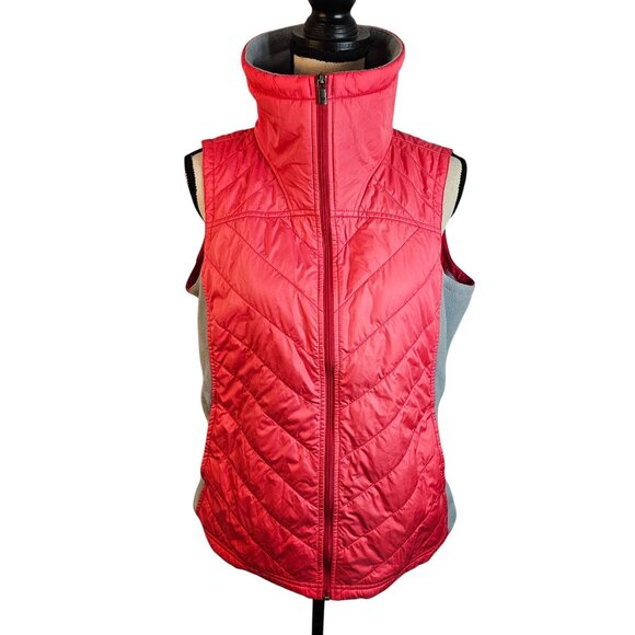 Columbia Vest Womans Size Large Pink Gray Quilted Lightweight - Picture 7 of 9